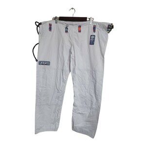 Flow Kimonos Pants Men Size A2H White Jiu Jitsu Training Running Athletic Karate